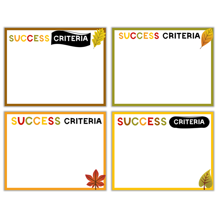 Learning Goal Posters - Autumn Leaves | Editable