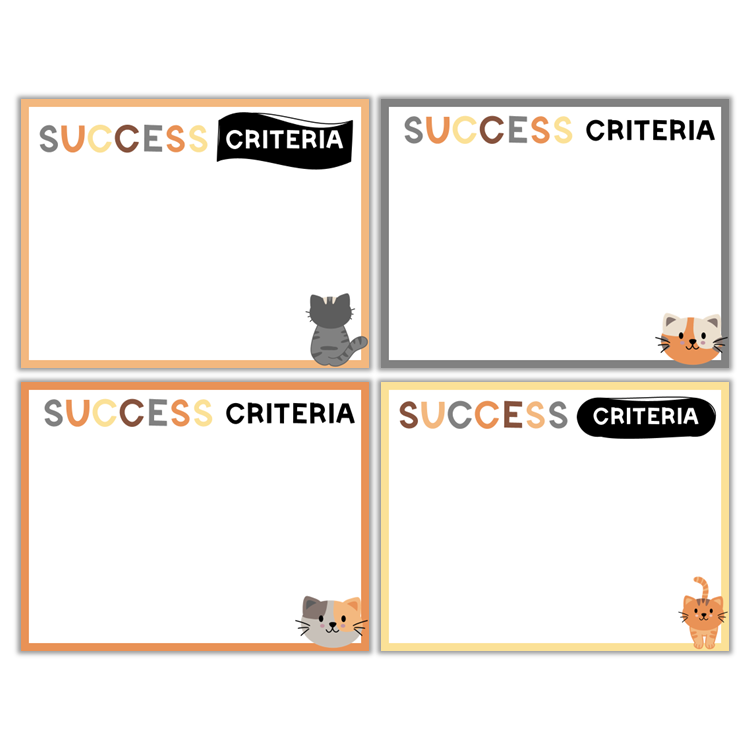 Learning Goal Posters - Little Cat | Editable