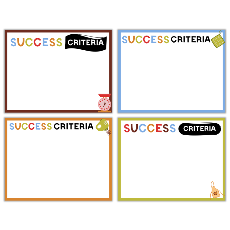 Learning Goal Posters - Colorful Baking | Editable