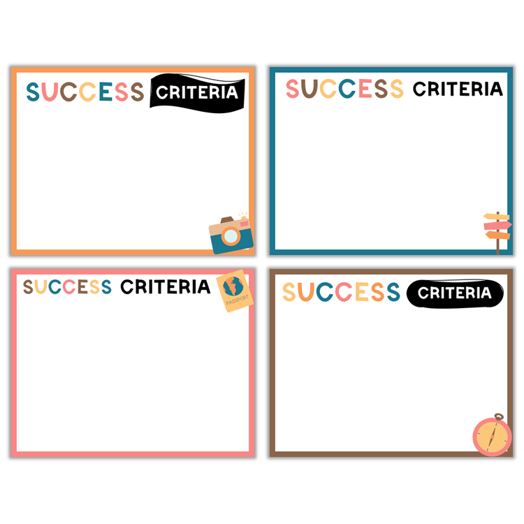 Learning Goal Posters - Travel the World | Editable