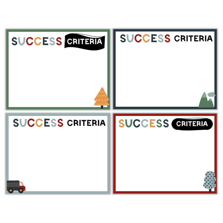 Learning Goal Posters - Little Town | Editable