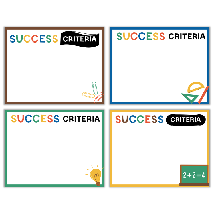 Learning Goal Posters - School Supplies | Editable