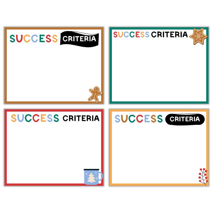 Learning Goal Posters - Bright Christmas | Editable