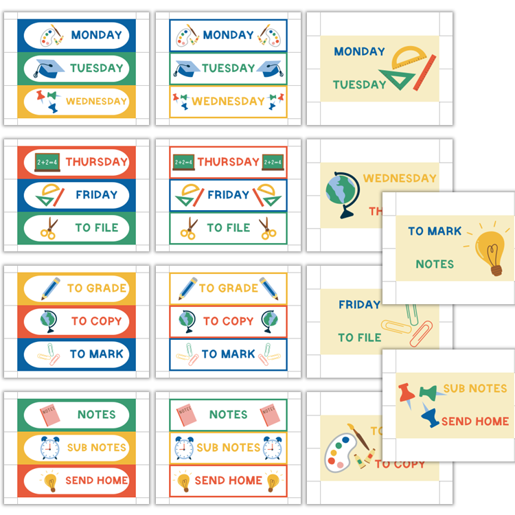 Teacher Trolley Cart Labels - School Supplies | Editable