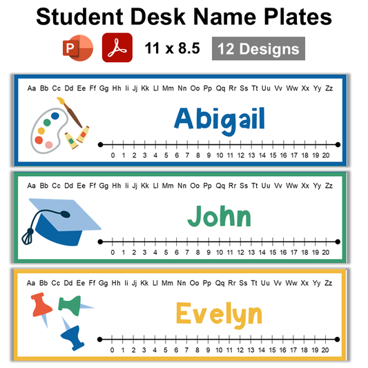 Student Desk Name Plates - School Supplies | Editable