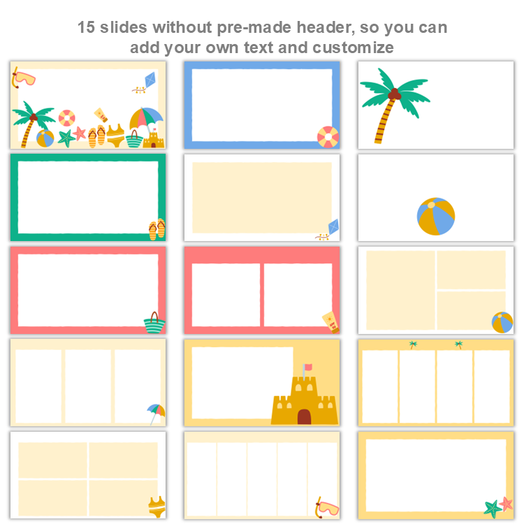 Google Slides Templates Daily Agenda - Summer Beach | Editable