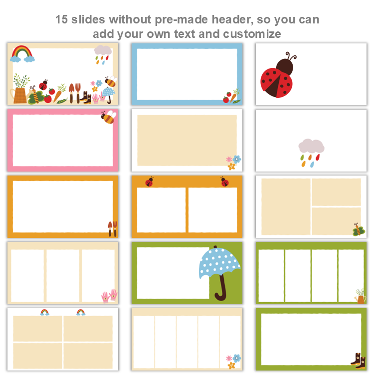 Google Slides Templates Daily Agenda - Colorful Spring | Editable