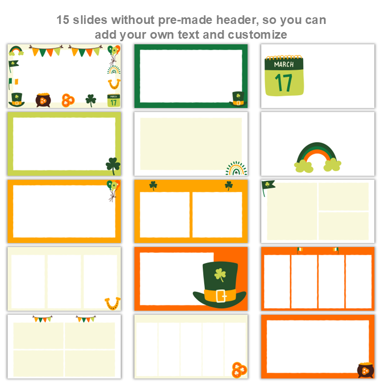 Google Slides Templates Daily Agenda - St. Patrick's Day | Editable