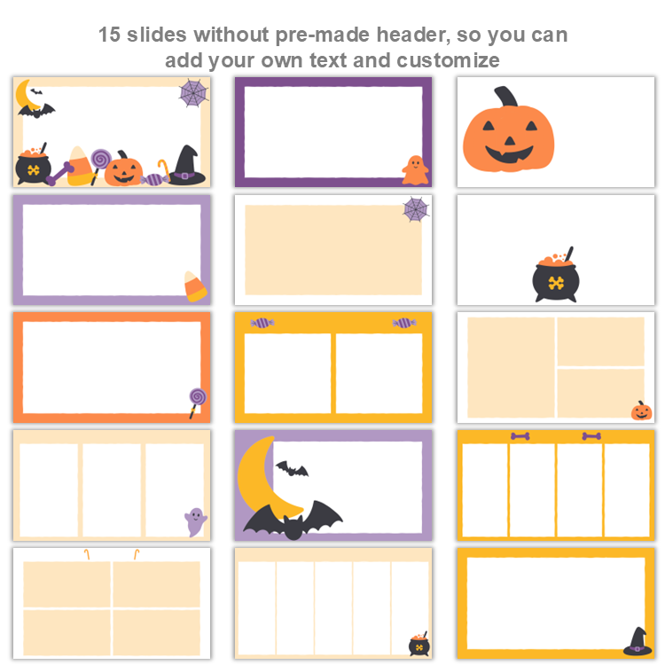 Google Slides Templates Daily Agenda - Purple Halloween | Editable