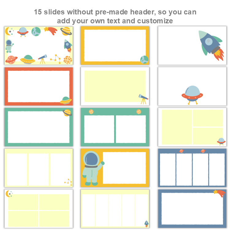Google Slides Templates Daily Agenda - Space | Editable