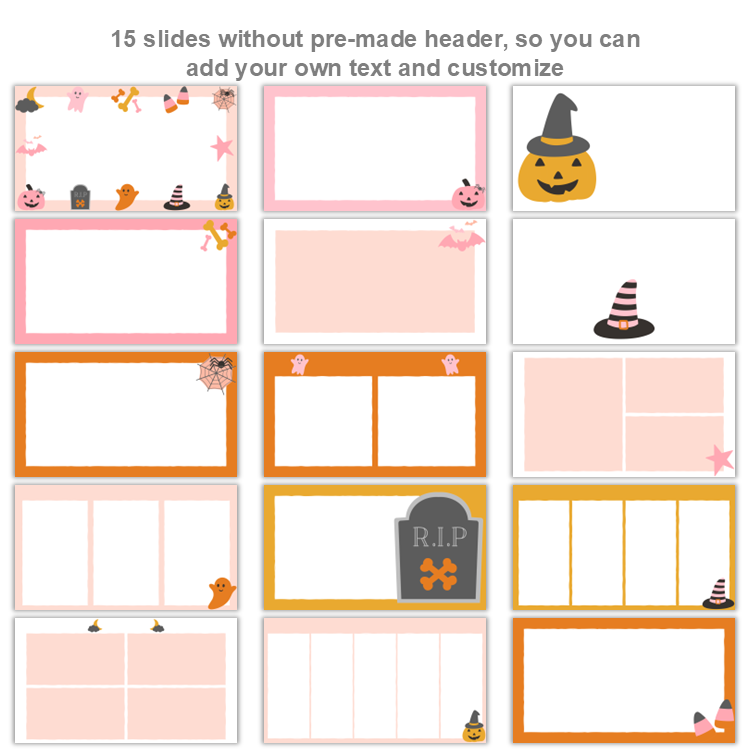 Google Slides Templates Daily Agenda - Pink Halloween | Editable