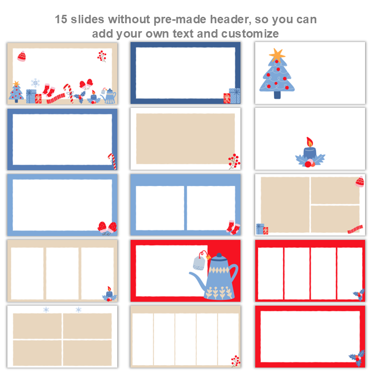 Google Slides Templates Daily Agenda - Blue Winter | Editable