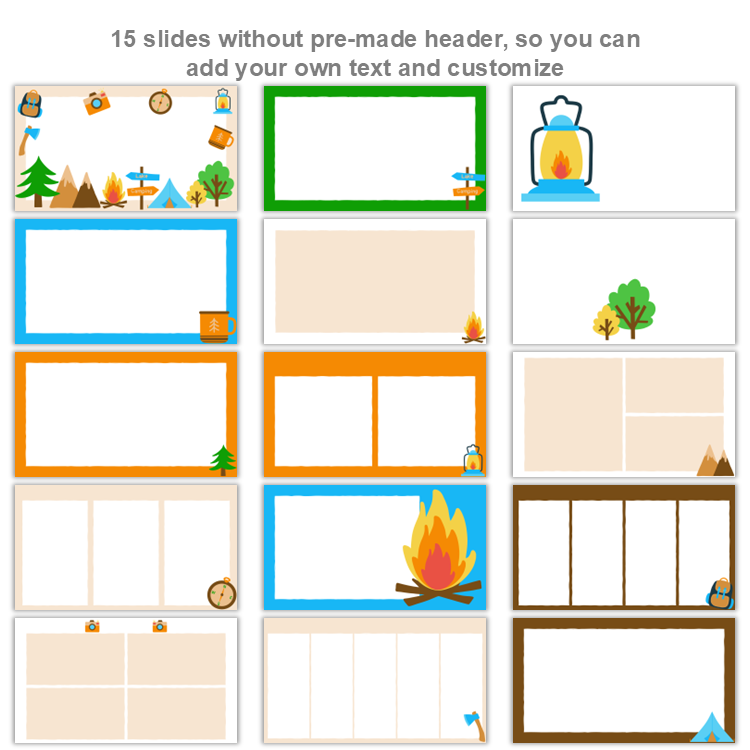 Google Slides Templates Daily Agenda - Camping | Editable