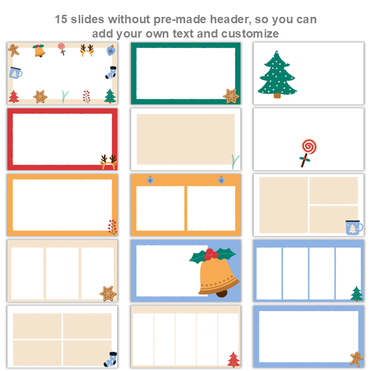 Google Slides Templates Daily Agenda - Bright Christmas | Editable