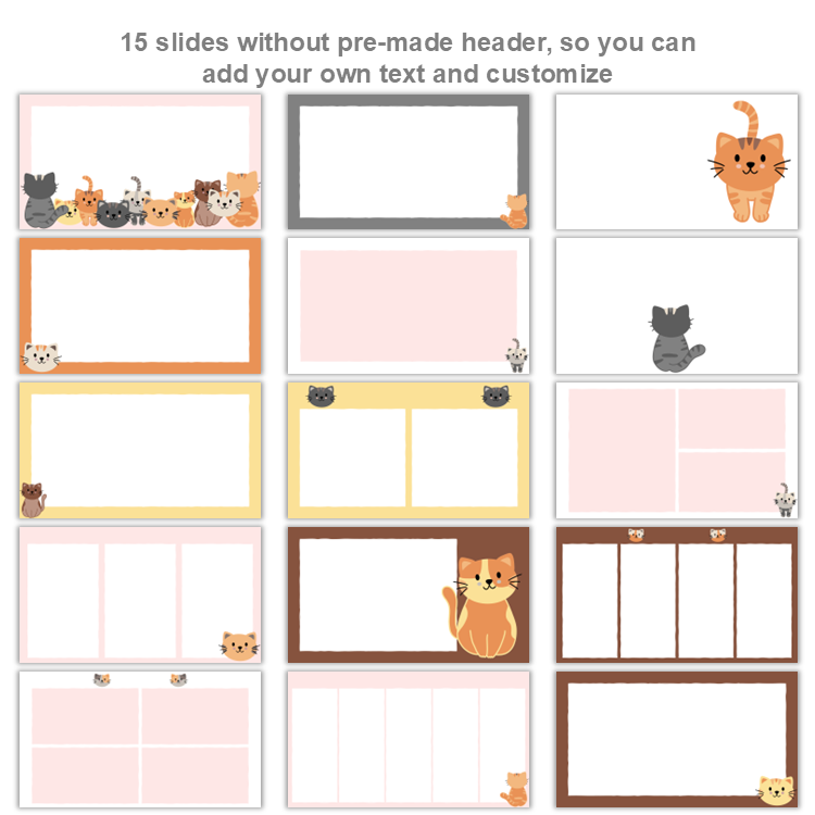 Google Slides Templates Daily Agenda - Little Cat | Editable