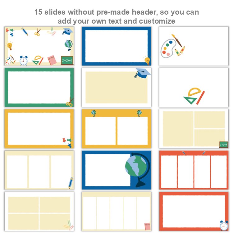 Google Slides Templates Daily Agenda - School Supplies | Editable