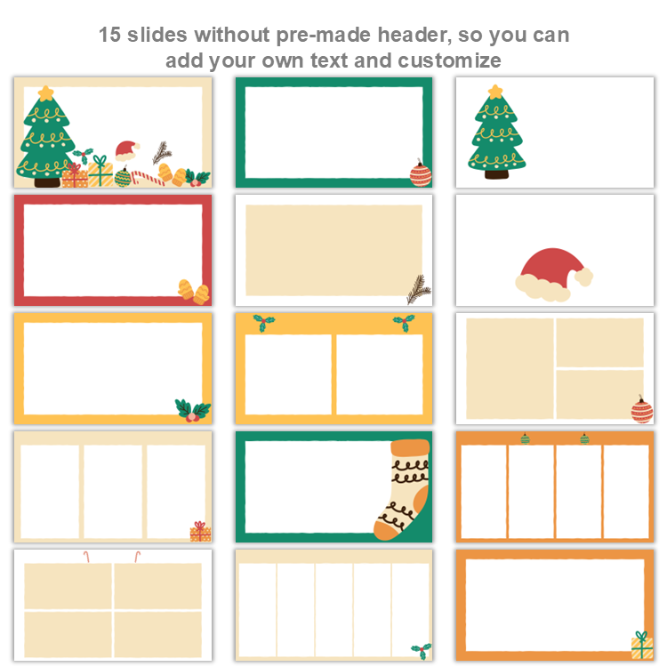 Google Slides Templates Daily Agenda - Cute Christmas | Editable