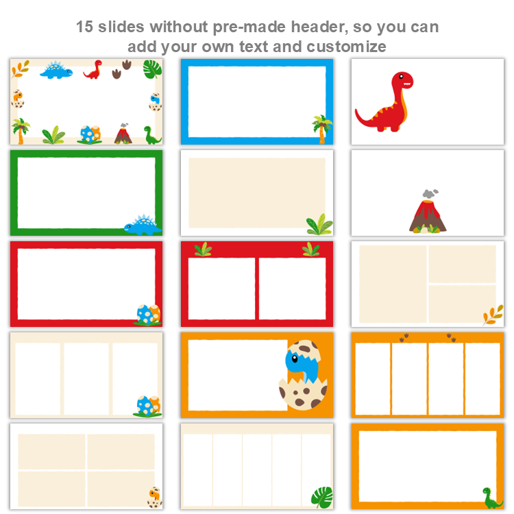 Google Slides Templates Daily Agenda - Cute Dinosaur | Editable