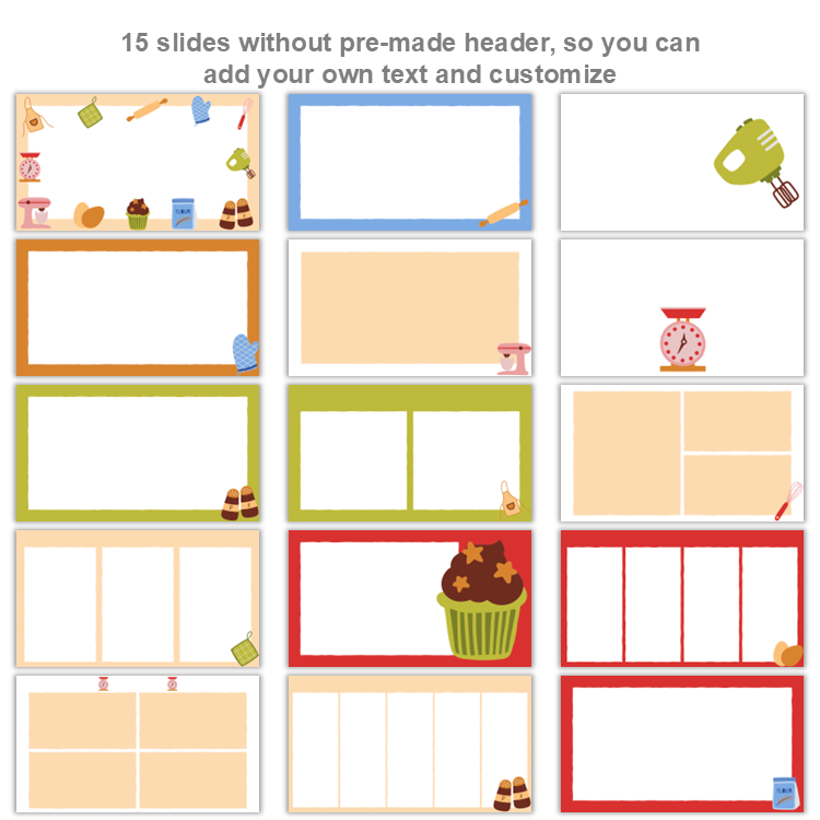 Google Slides Templates Daily Agenda - Colorful Baking | Editable