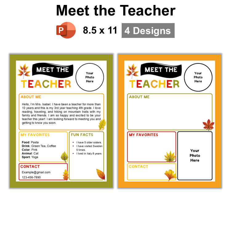 Meet the Teacher - Autumn Leaves | Editable