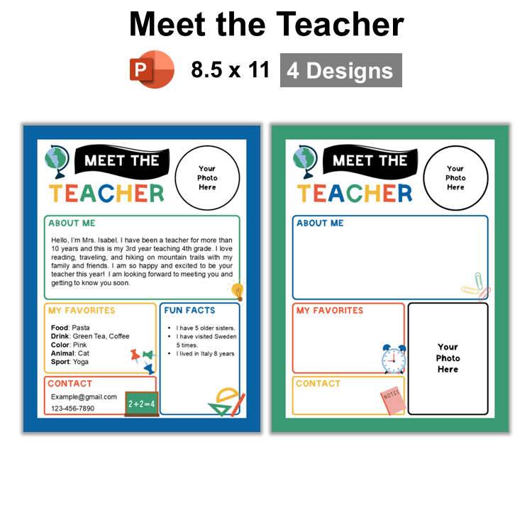 Meet the Teacher - School Supplies | Editable