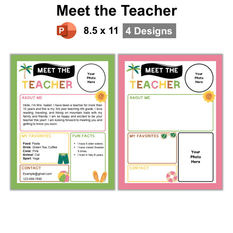 Meet the Teacher - Hello Summer | Editable