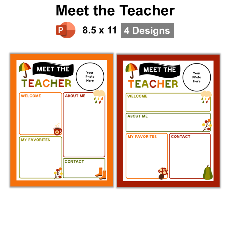 Meet the Teacher - Hello Fall | Editable