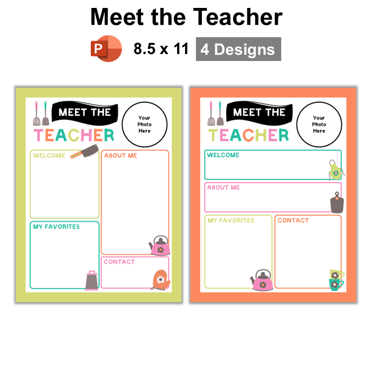 Meet the Teacher - Kitchen Utensils | Editable