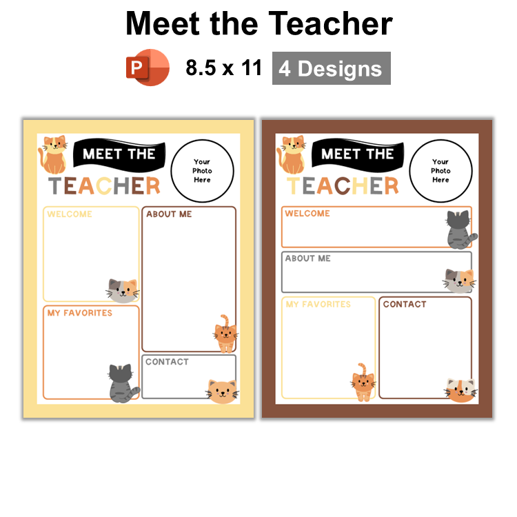 Meet the Teacher - Little Cat | Editable