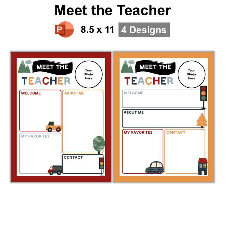 Meet the Teacher - Little Town | Editable