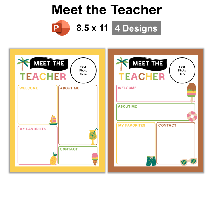 Meet the Teacher - Hello Summer | Editable