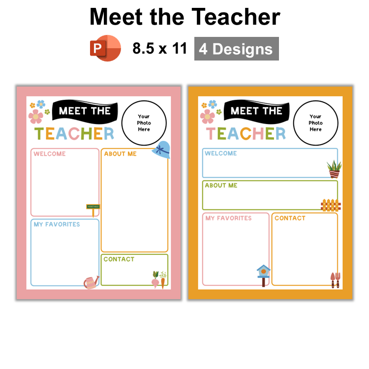Meet the Teacher - Spring Garden | Editable