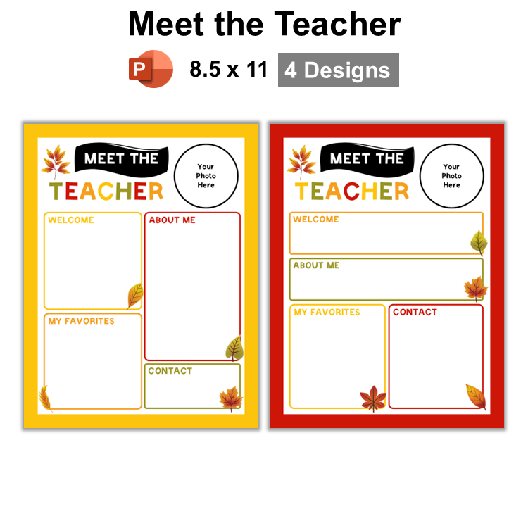 Meet the Teacher - Autumn Leaves | Editable