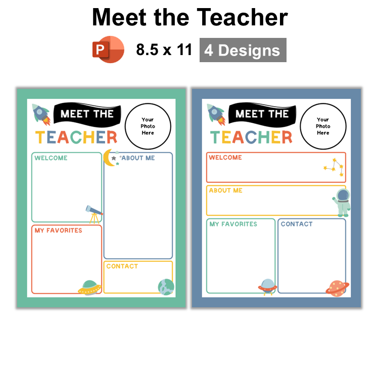 Meet the Teacher - Space | Editable