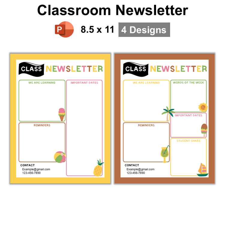 Classroom Newsletter - Hello Summer | Editable