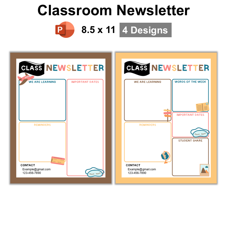 Classroom Newsletter - Travel the World | Editable