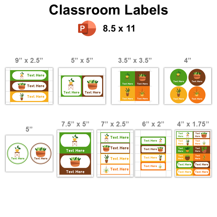 Classroom Labels - Indoor Plants | Editable
