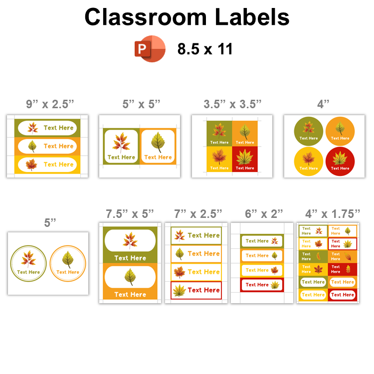Classroom Labels - Autumn Leaves | Editable