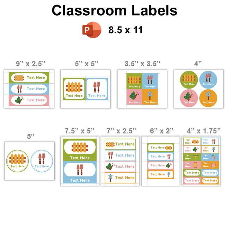 Classroom Labels - Spring Garden | Editable