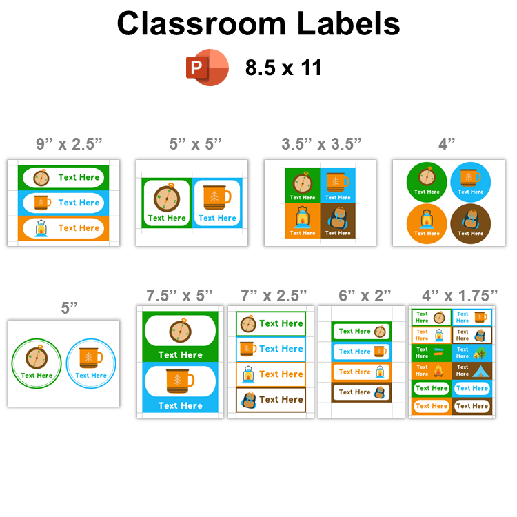 Classroom Labels - Camping | Editable