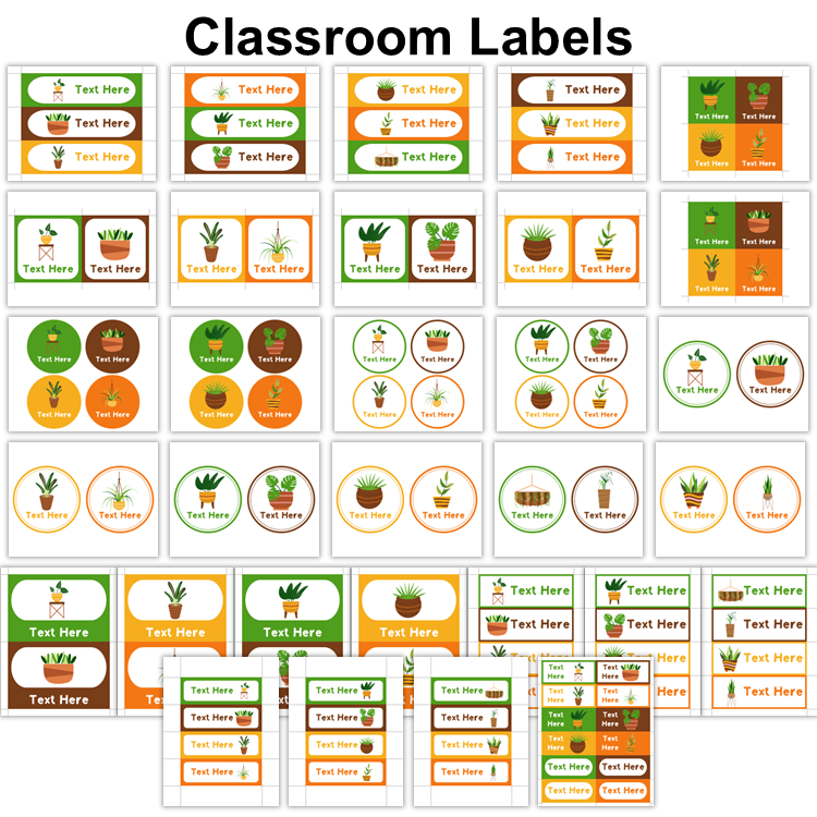 Classroom Labels - Indoor Plants | Editable