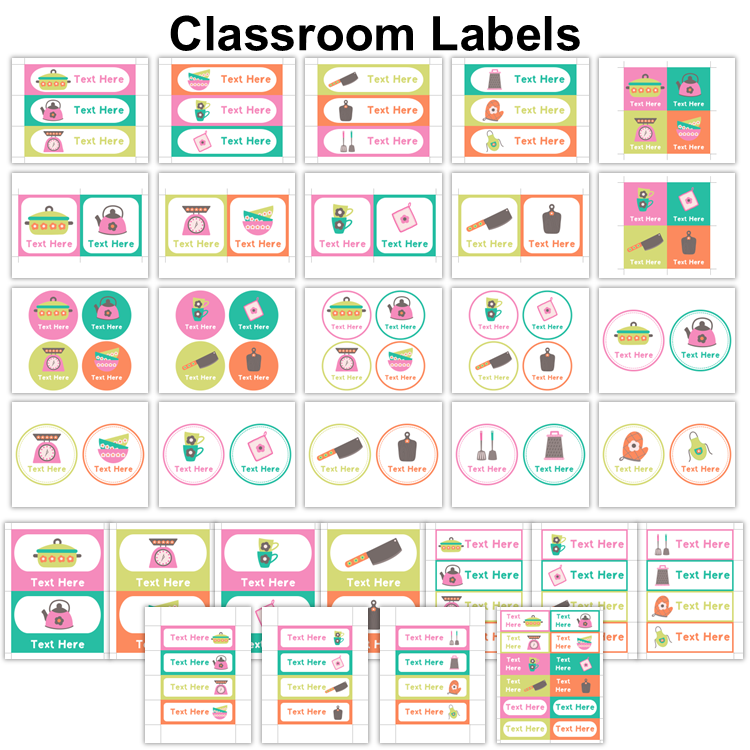 Classroom Labels - Kitchen Utensils | Editable