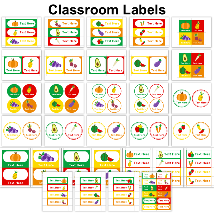 Classroom Labels - Healthy Eating | Editable
