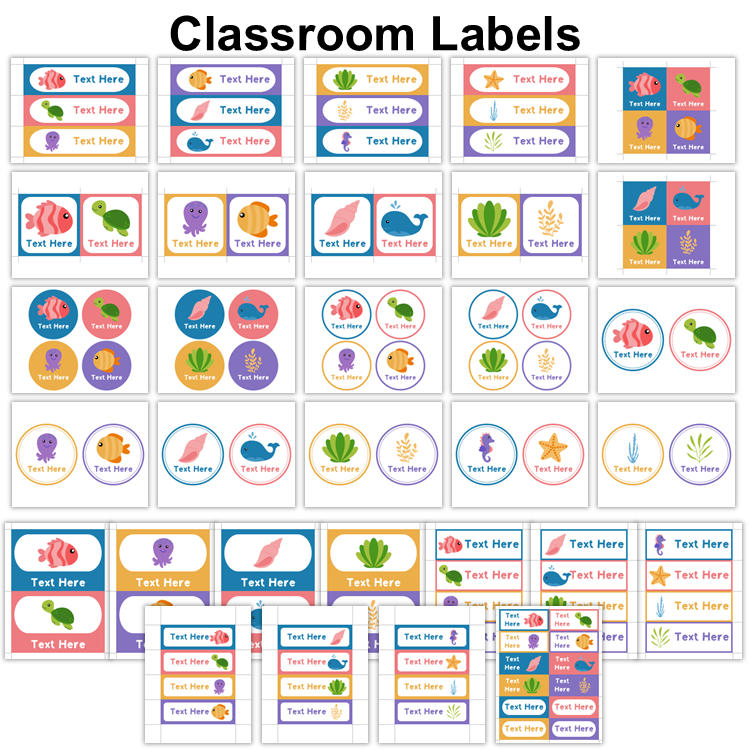 Classroom Labels - Under the Sea | Editable