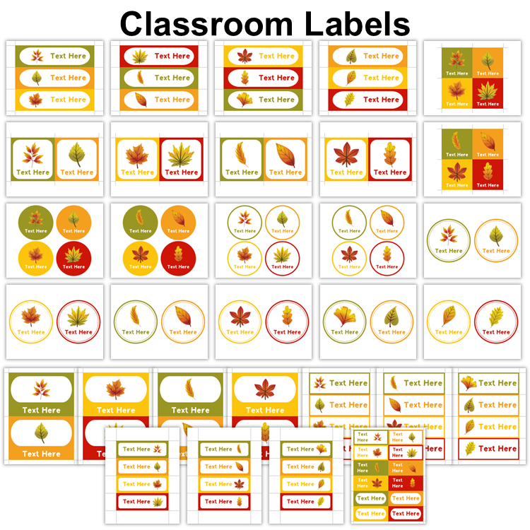 Classroom Labels - Autumn Leaves | Editable