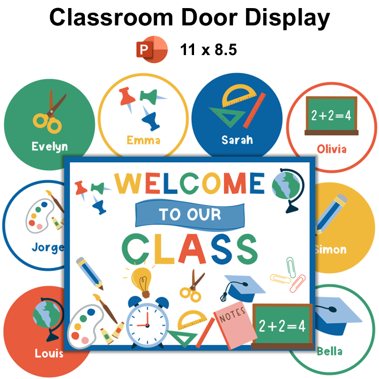 Classroom Door Display - School Supplies | Editable