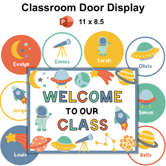 Classroom Door Display - Space | Editable