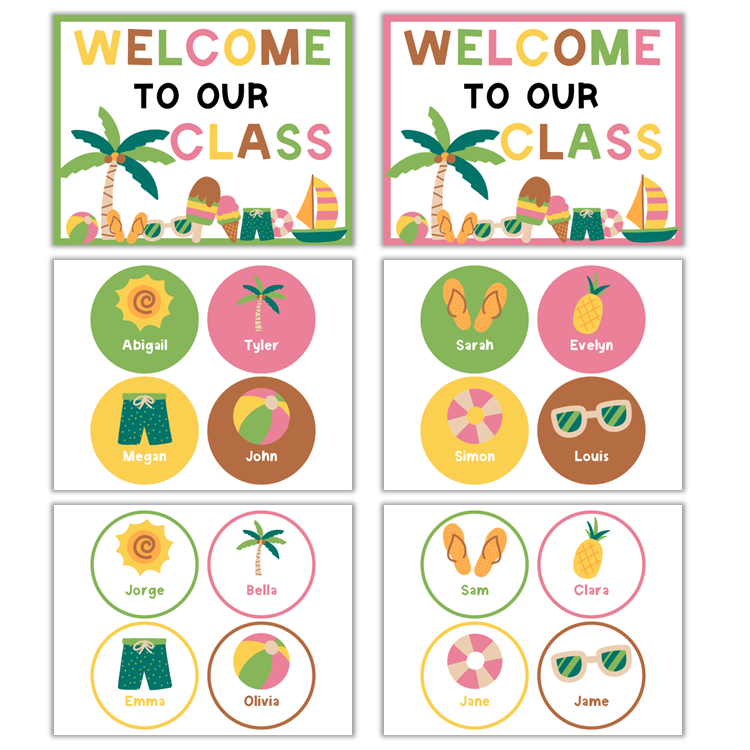 Classroom Door Display - Hello Summer | Editable