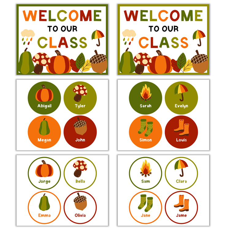 Classroom Door Display - Hello Fall | Editable