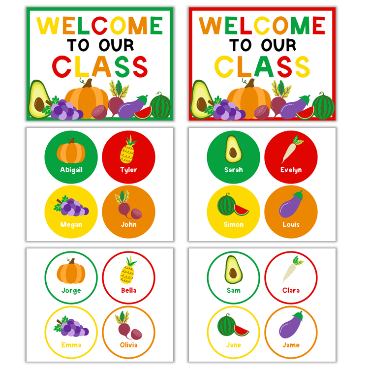 Classroom Door Display - Healthy Eating | Editable